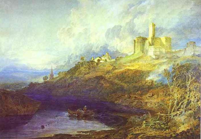 J.M.W. Turner Warkworth Castle Northumberland Thunder Storm Approaching at Sun-Set. china oil painting image